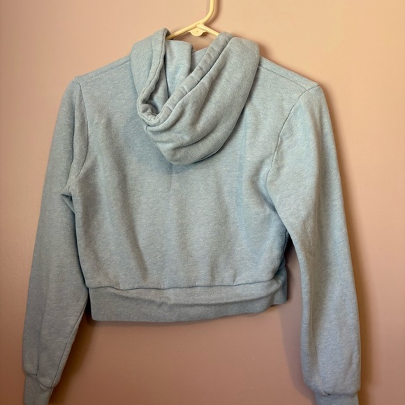 ❤️John Galt Light Blue Cropped Fitted Hoodie - Picture 5 of 7